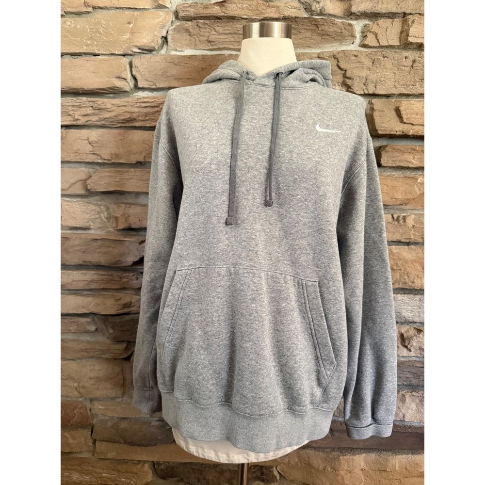 Nike Sportswear Club Fleece Hoodie Grey Pullover CJ1611-063 Mens Medium